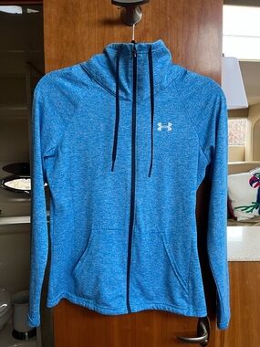 Under Armour Women’s Heathered Blue Full-Zip Hoodie Sz Small